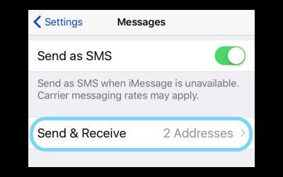 Réinitialiser les paramètres d'iMessage