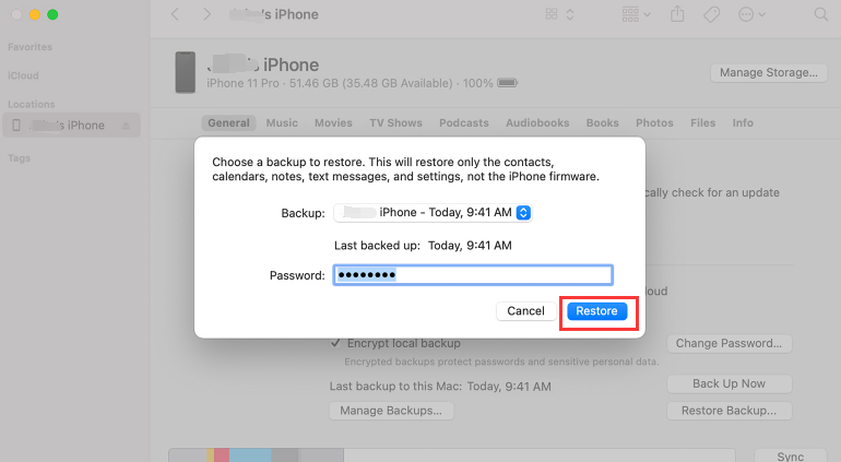 Récupérer des photos supprimées à l'aide des sauvegardes iTunes précédentes