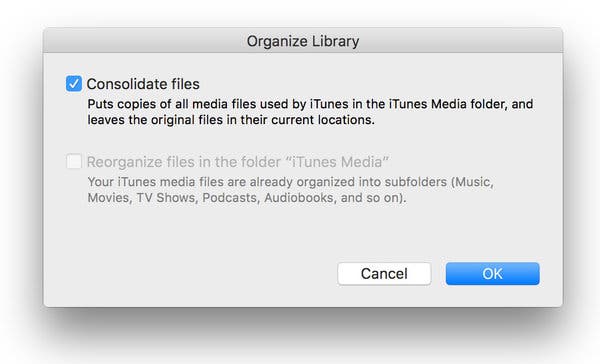 Consolider la bibliothèque iTunes