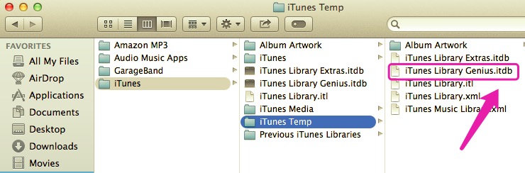 Supprimez la base de données Genius pour corriger l'erreur iTunes 13010