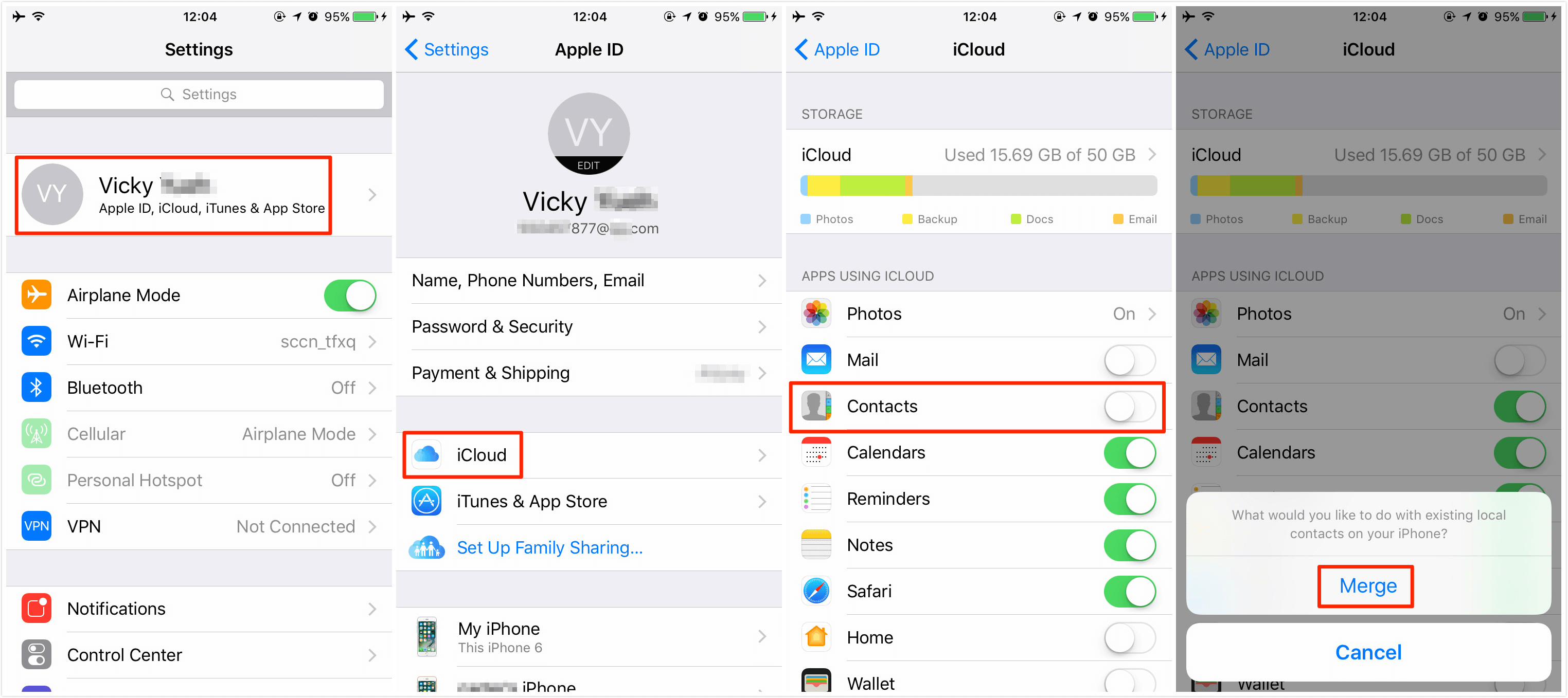 Télécharger les contacts de Icloud à Iphone