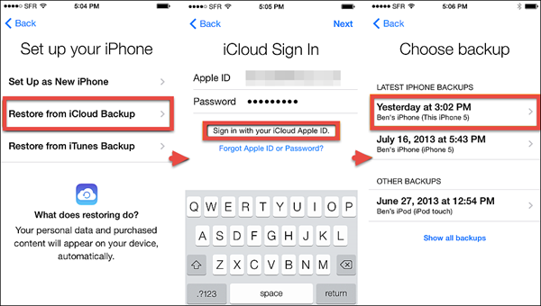 Exporter WhatsApp Chat depuis iPhone en utilisant iCloud