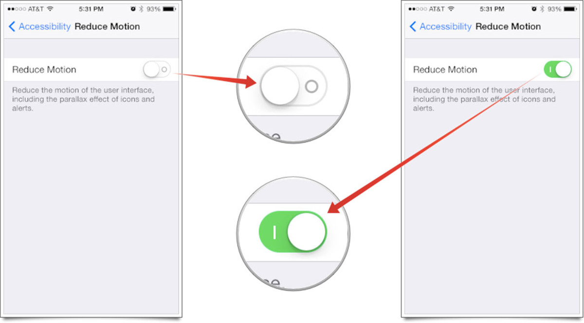 Réparez les appareils iPhone gelés en activant la fonction de réduction de mouvement