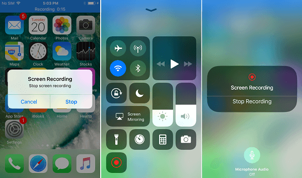 Arrêtez l'enregistrement Iphone Screen Ios11