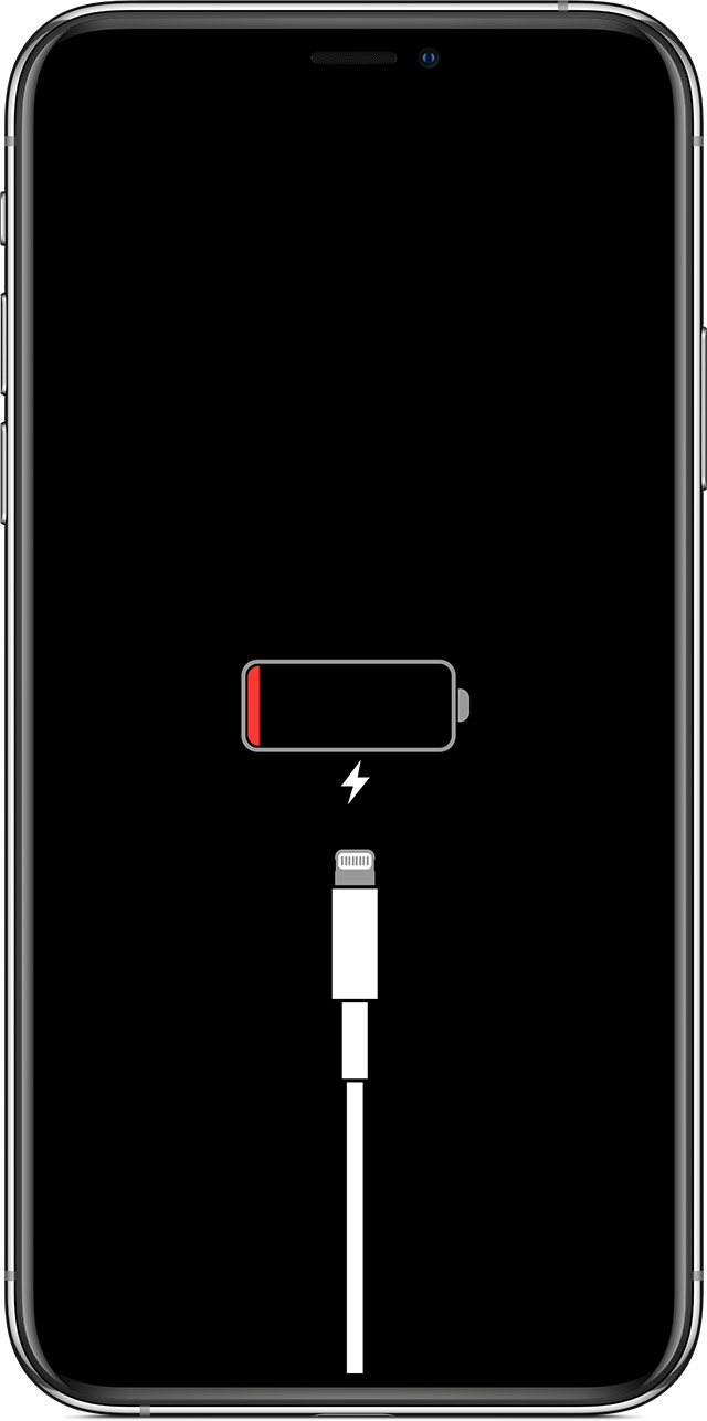 Chargez l'iPhone X pour réparer l'iPhone X bloqué sur le logo Apple