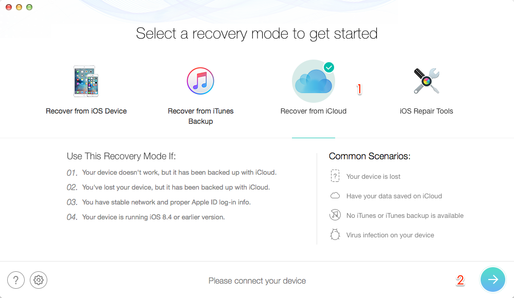 Restaurer les contacts depuis les options Icloud 03