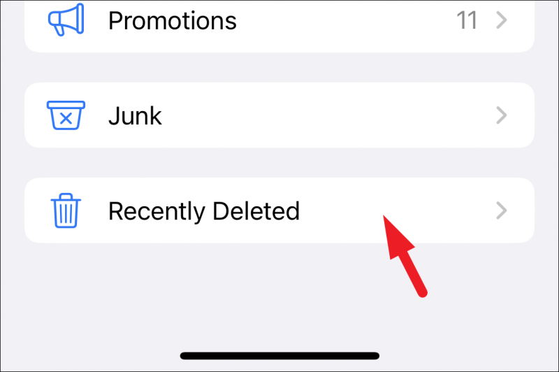 Récupérer les messages récemment supprimés sur iPhone à l'aide du dossier récemment supprimé