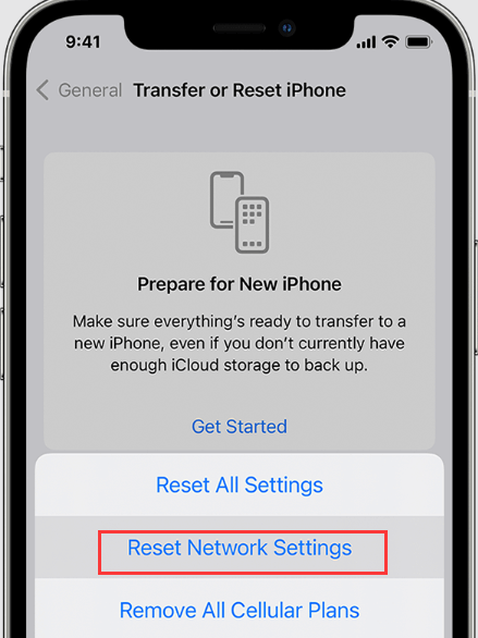 Réinitialiser les paramètres réseau de votre appareil sur iPhone