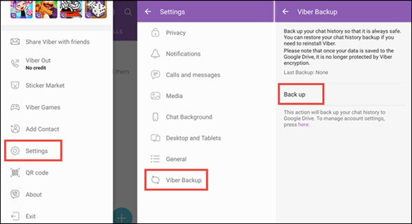 Backup Viber Messages Android