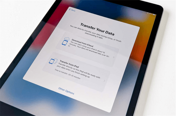 Transférer des données d'iPad à iPad à l'aide du démarrage rapide