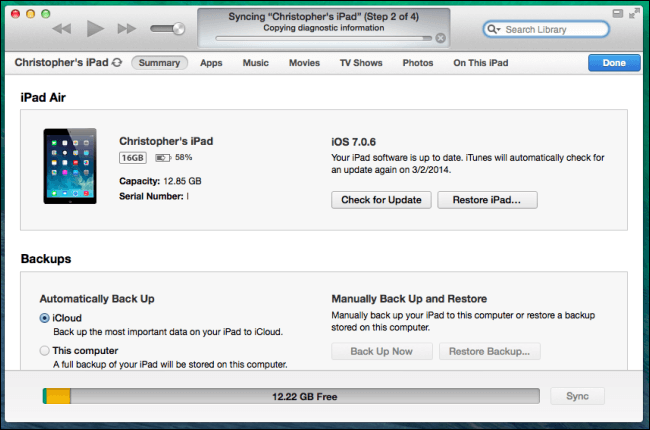 Transférer des données d'un iPad vers un nouvel iPad à l'aide d'iTunes