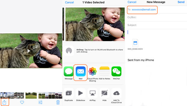Transférer des photos iPad vers Android par e-mail