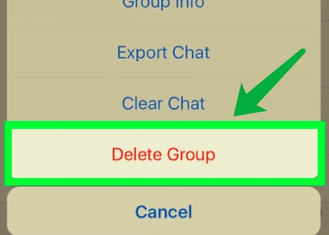 Supprimer une discussion de groupe WhatsApp de l'iPhone