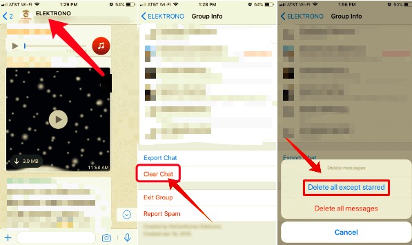 Supprimer des données de WhatsApp à l'aide d'une fenêtre de discussion sur iPhone