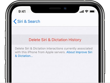 Effacer l'historique de recherche Siri sur iPhone