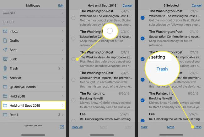 Supprimer manuellement les textes en masse de l'iPhone