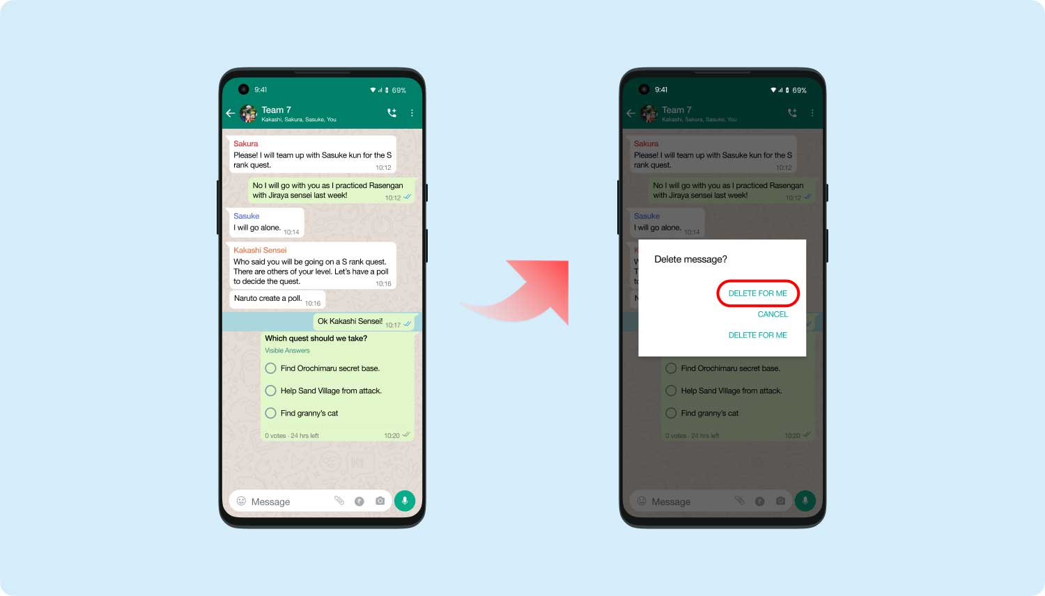 Supprimer les messages WhatsApp pour Android et iPhone