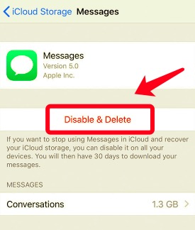 Supprimer iMessages dans la sauvegarde iCloud