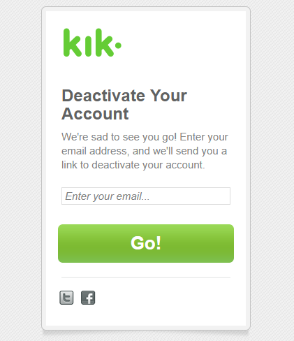 Désactiver les comptes Kik manuellement