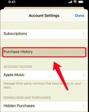 Comment supprimer manuellement l'historique des achats sur iPhone