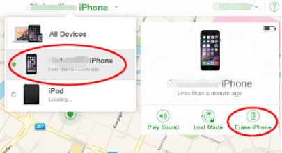 Effacer les données de l'iPhone grâce à l'utilisation d'iCloud