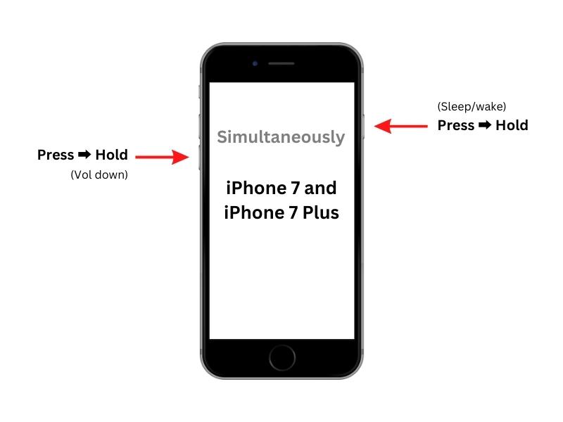 Force Restart iPhone 7 to Fix iPhone Notes Not Syncing