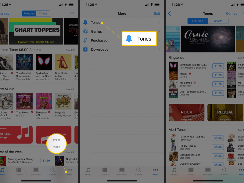 Comment acheter des sonneries sur iTunes pour iPhone