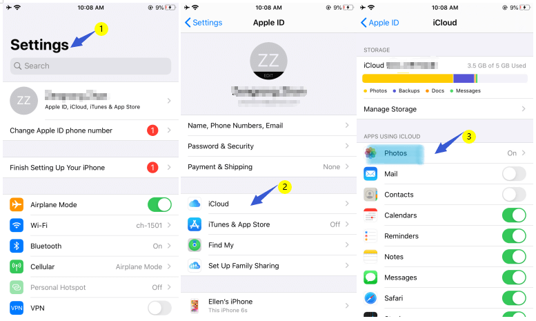 Télécharger depuis le serveur iCloud