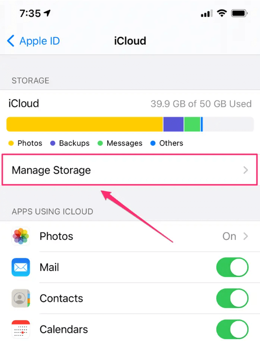 Sauvegarder les messages sur iCloud sur iOS