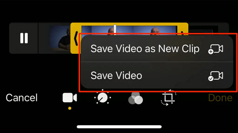 Enregistrer des vidéos coupées sur iPhone