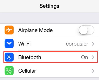 Désactiver Bluetooth sur Iphone