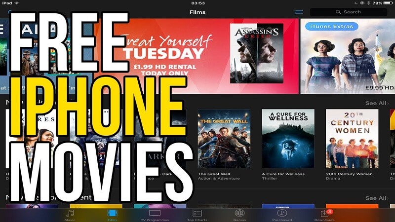 Regarder un film gratuitement sur Iphone