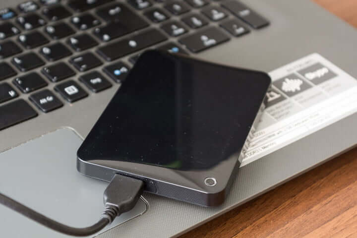 Disque dur externe non affiché