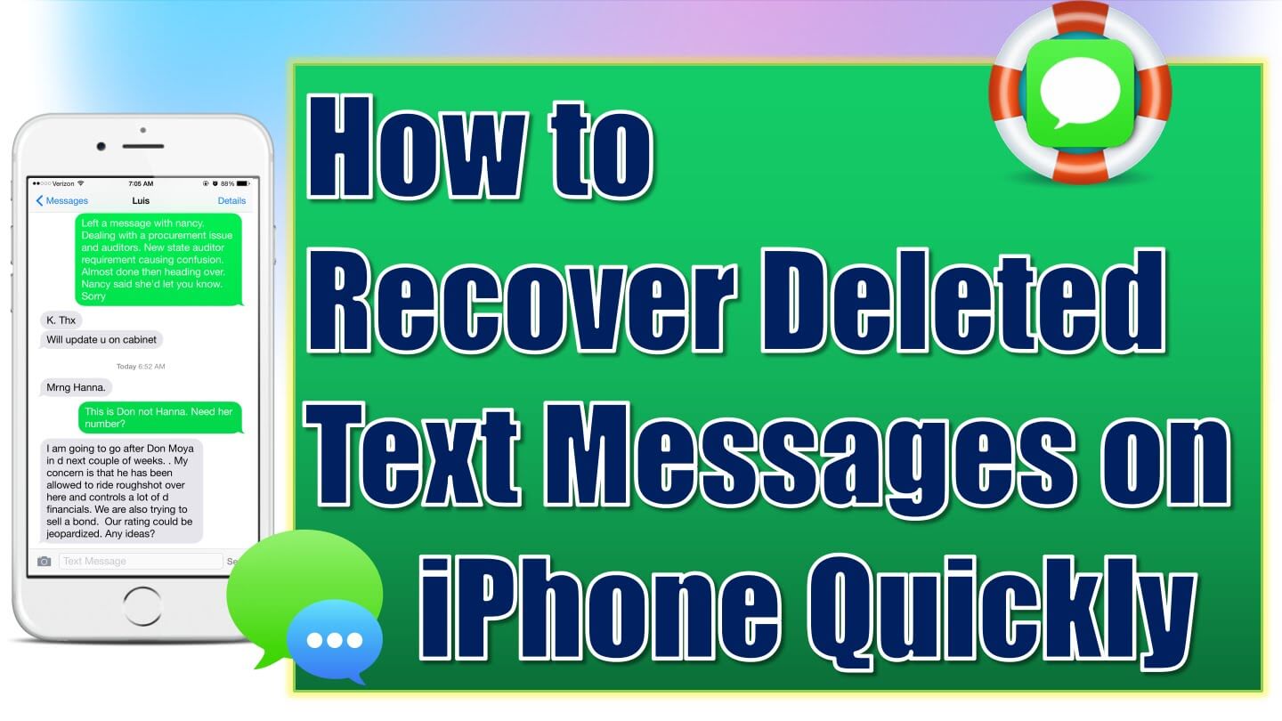 Comment récupérer les messages texte supprimés de l'iPhone