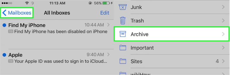 Rechercher des messages archivés sur iPhone