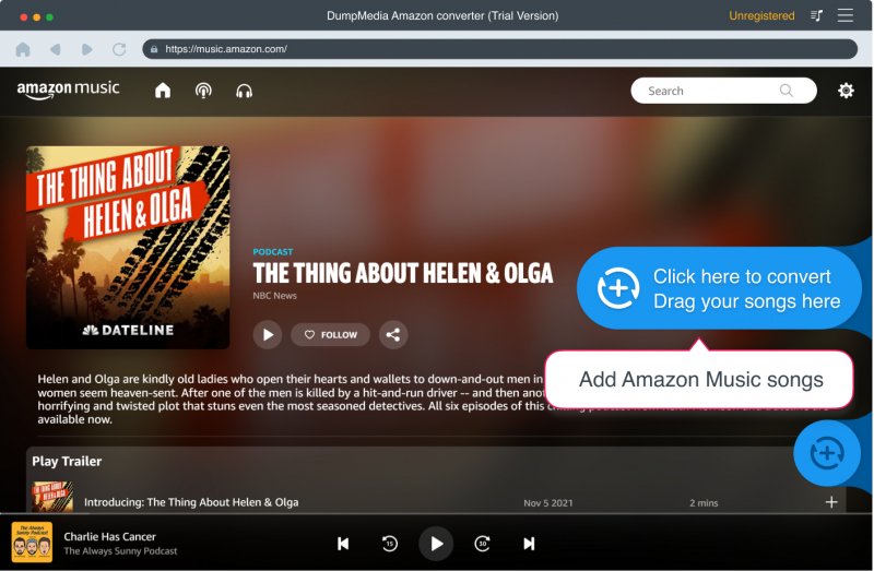 Meilleur téléchargeur de musique Amazon : DumpMedia Amazon Music Converter - Ajouter des fichiers