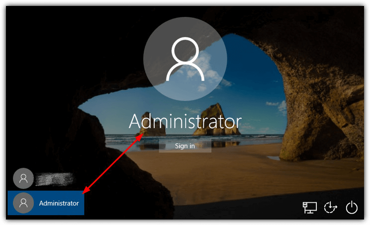 Connectez-vous en tant qu'administrateur pour changer la langue d'affichage dans Windows 10