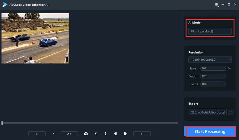 Améliorer la résolution vidéo à l'aide d'AVCLab Video Enhancer AI