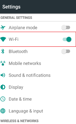 Désactiver les autres réseaux et applications sur Android