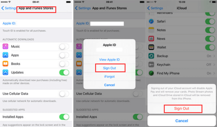 Supprimer l'ancien identifiant Apple de l'iPhone