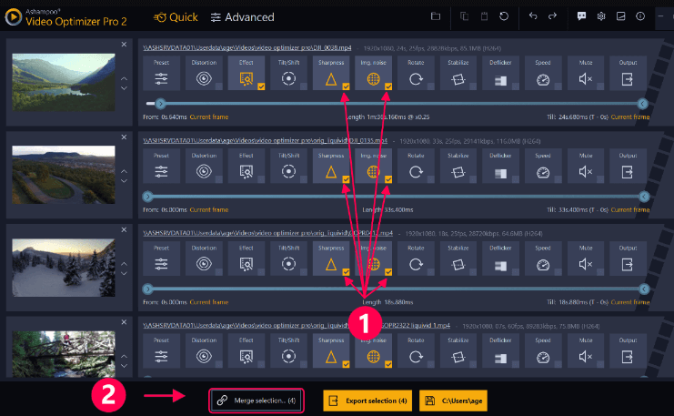 Améliorer la résolution vidéo à l'aide d'Ashampoo Video Optimizer