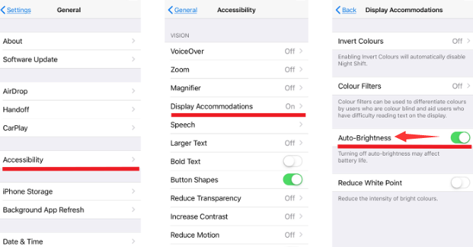 Réduisez la luminosité de l'écran de l'iPhone pour améliorer les performances de la batterie de l'iPhone