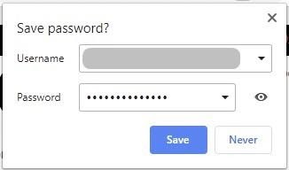 Vérifiez les paramètres pour corriger Google sans enregistrer les mots de passe