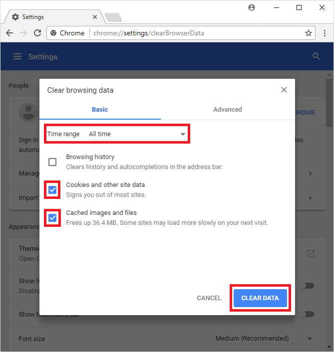 Effacer les données Chrome pour résoudre le problème de non-fonctionnement de Loom