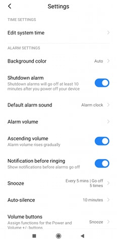 Résoudre le problème sur l'alarme Android ne fonctionnant pas après la mise à jour en sélectionnant les paramètres