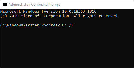 Faites le CHKDSK pour vérifier et réparer le secteur défectueux de votre carte SD