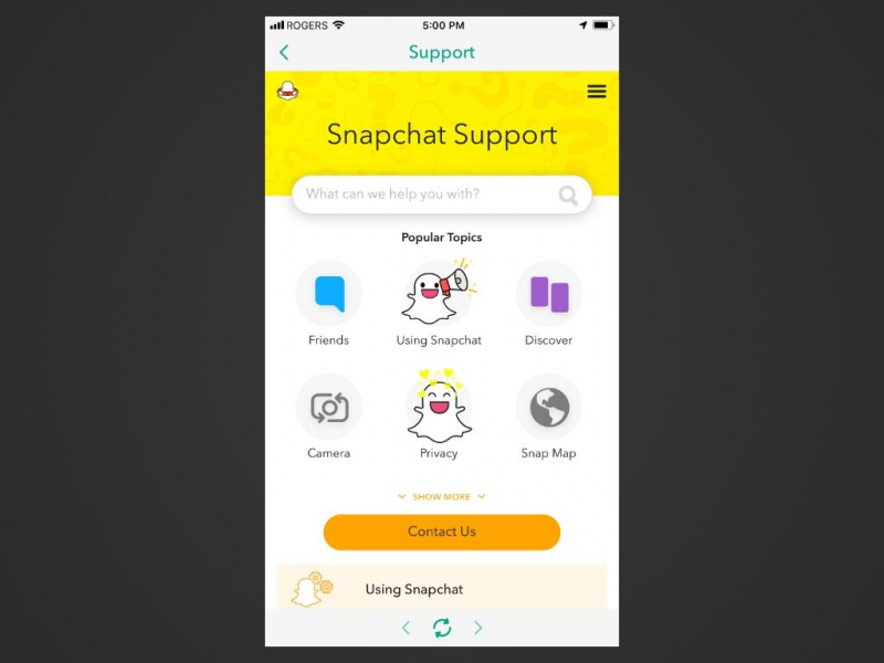Récupérez des photos Snapchat supprimées sur iPhone en contactant l'équipe d'assistance de Snapchat