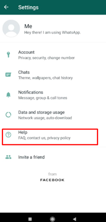 Contactez le support WhatsApp pour résoudre le statut d'indisponibilité de WhatsApp