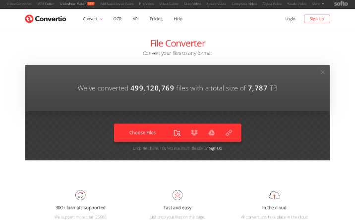 Convertir WMA en M4A avec Convertio
