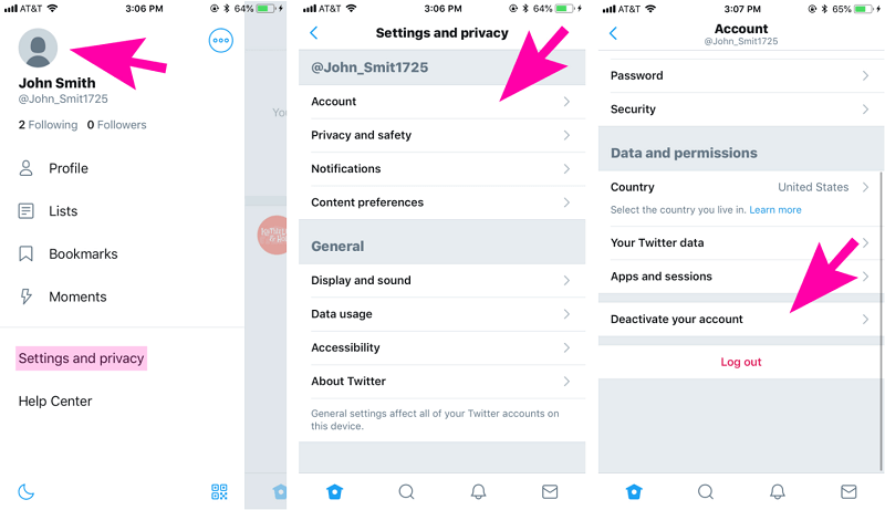 Désactiver votre compte Twitter sur iPhone